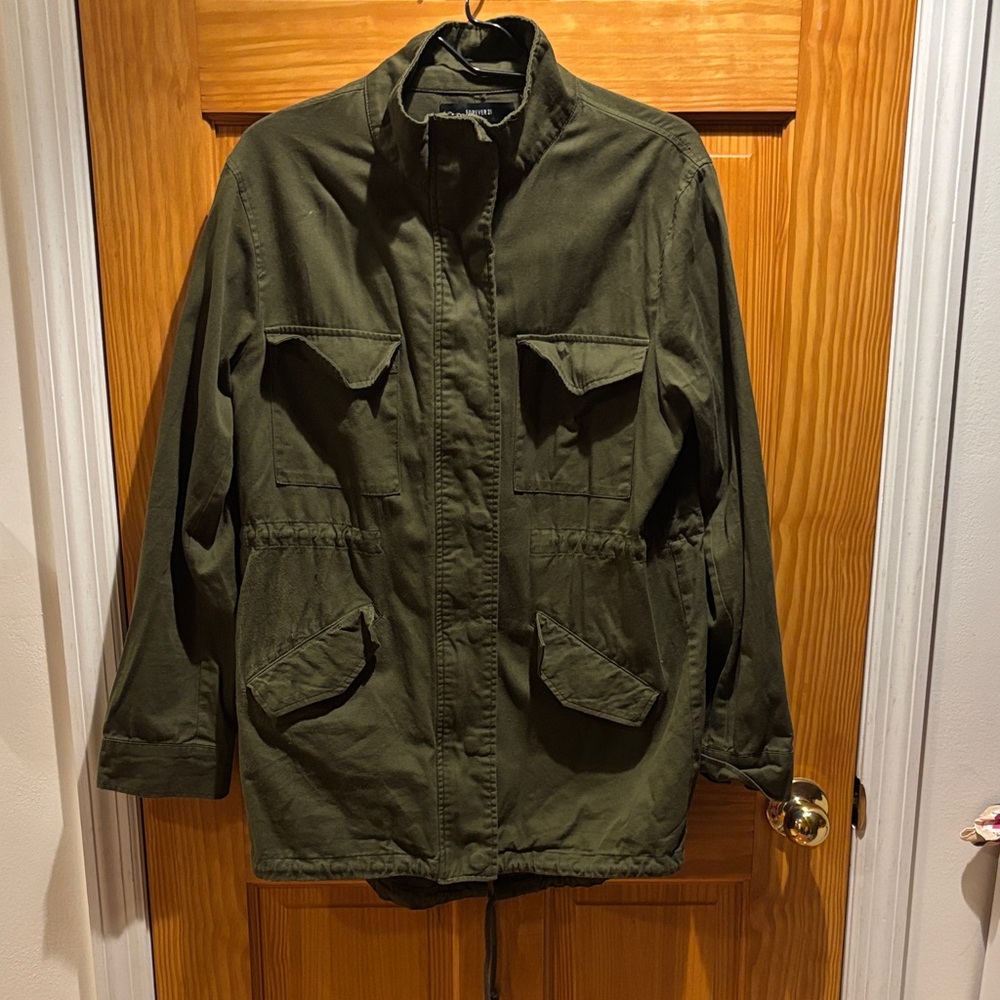 Women’s Olive Green Military Style Riding/Barn Utility Jacket